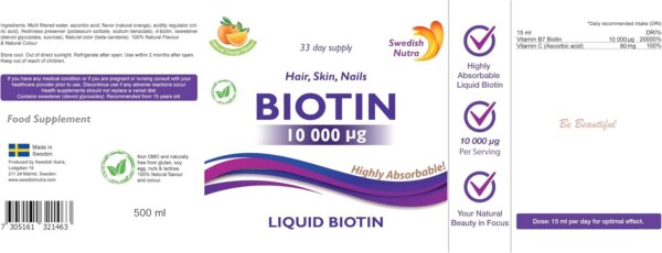 BIOTIN  Liquid  Hair, skin , Nails - Image 3
